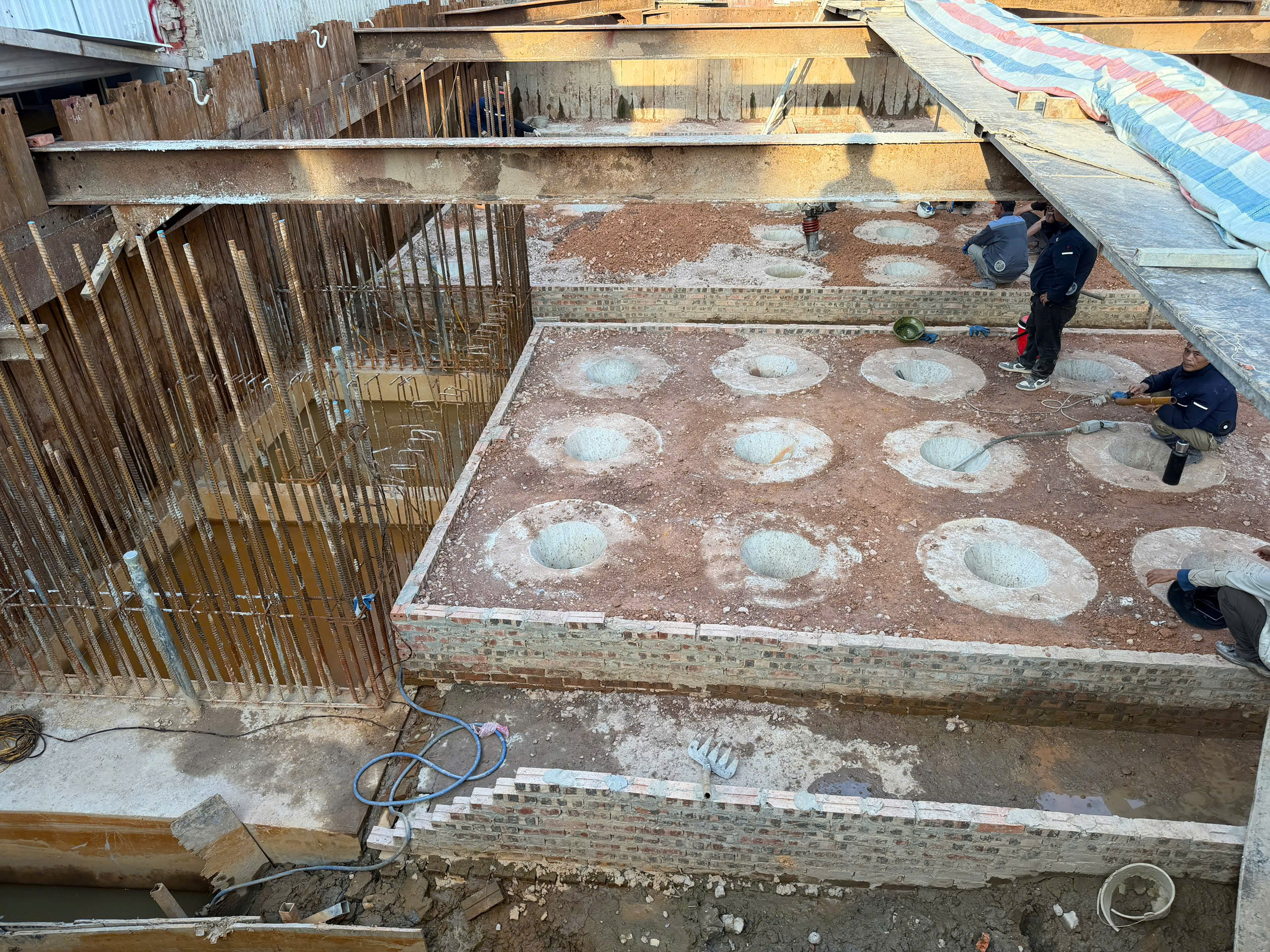 Thi công nền móng VTopbase - NHÀ LÀM VIỆC - 48 TRẦN KHÁNH DƯ - HẢI PHÒNG